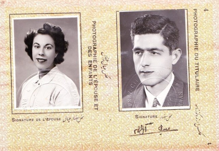 گذرنامه جلال آل‌احمد و سیمین دانشور